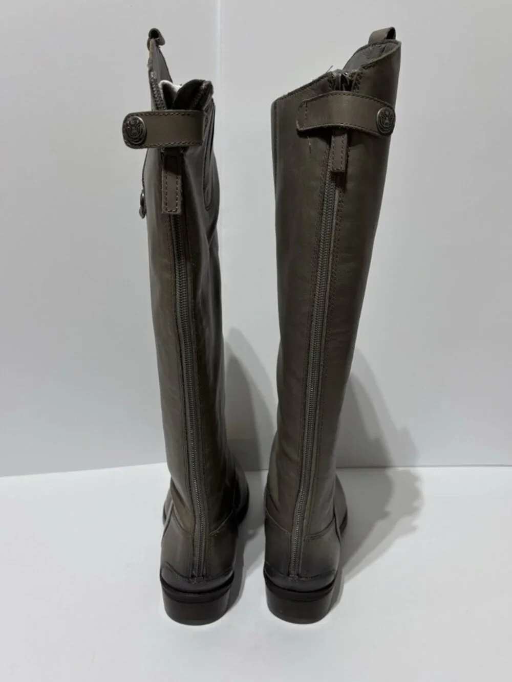 Sam Edelman Women’s Penny Grey Leather Boots, Size 7.5 Wide